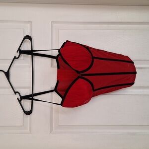 Cacique corset/ bustier lingerie size 22/24 red